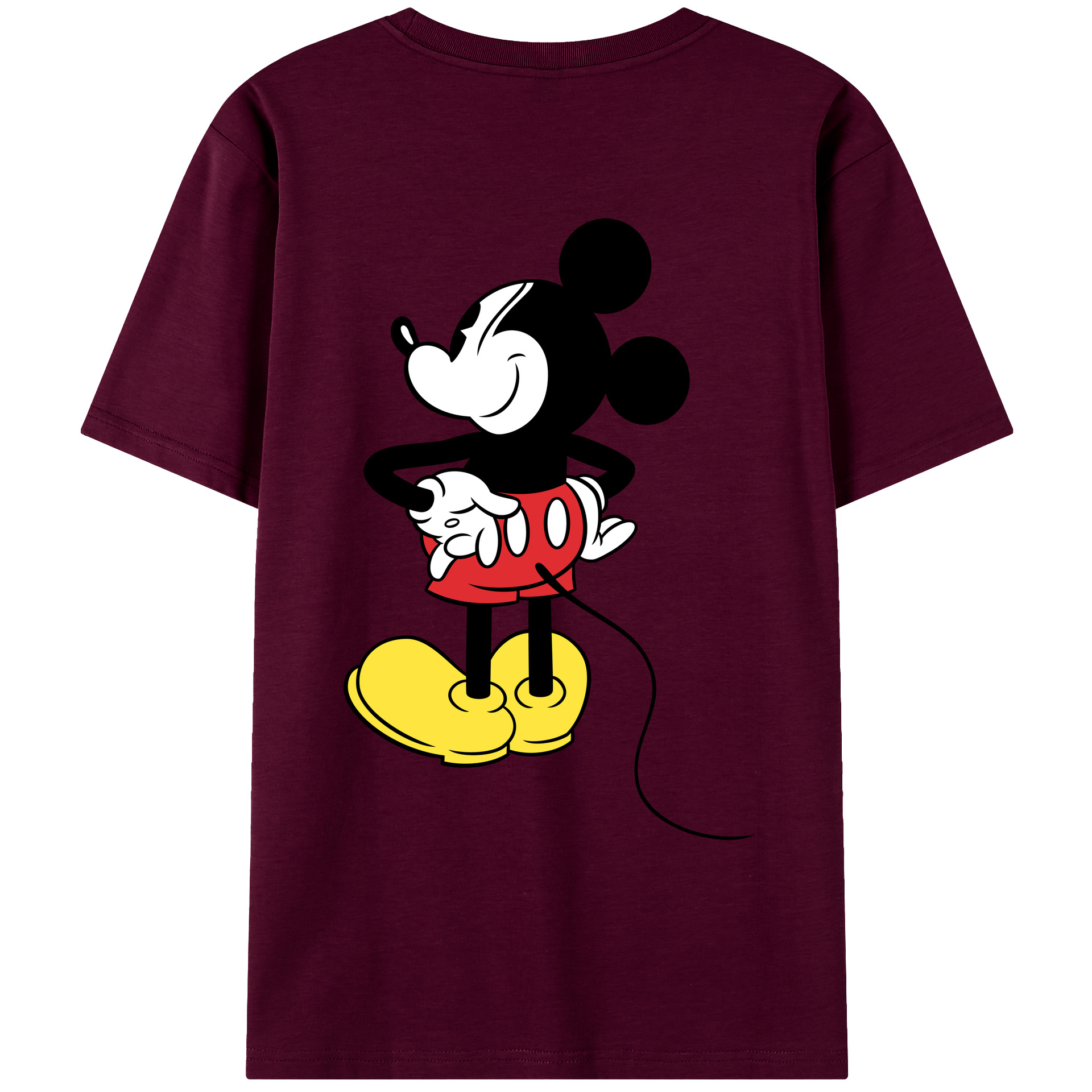 （画像用） ミッキーマウス Mickey Mouse レディース半袖Tシャツ(バックプリント)